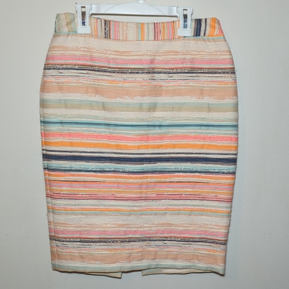 Trina Turk Jacquard Multicolor Striped Pencil Skirt Women's Size 4 New w/o Tags